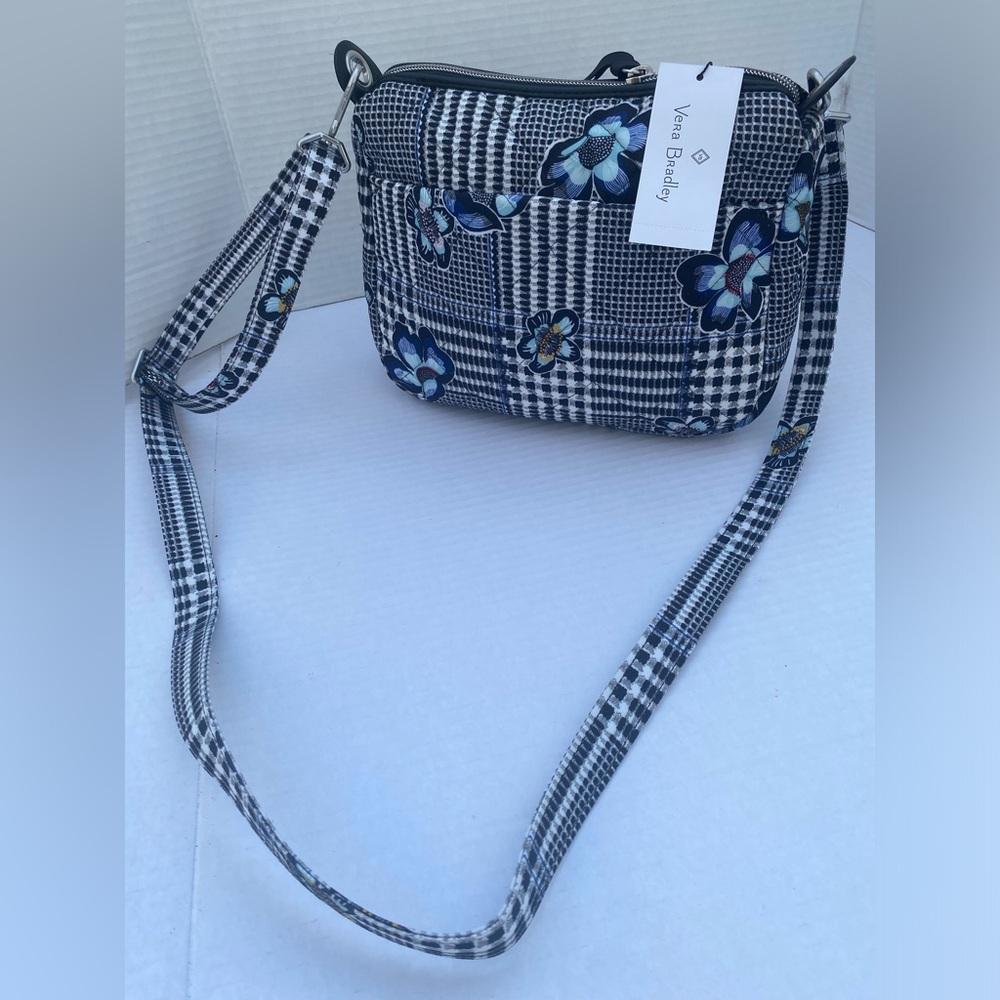 Vera Bradley Black and White Checkered Crossbody Bag